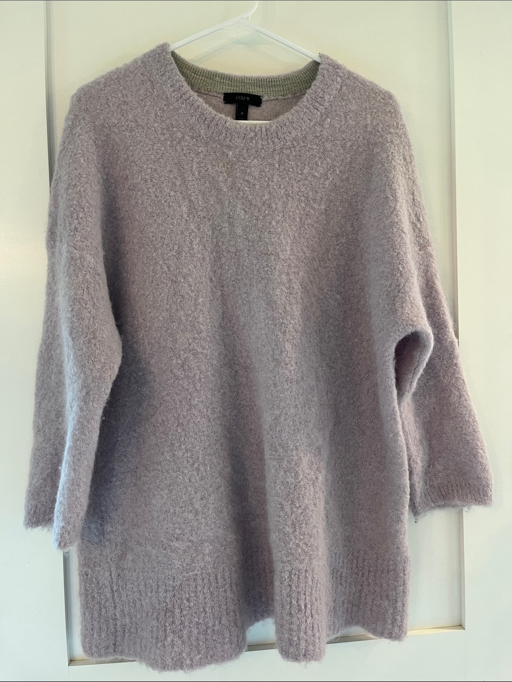 J Crew Fuzzy Lavender Crewneck Women's Sweater